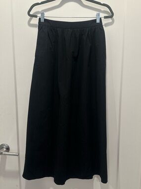 Cotton Full Maxi Midi Skirt Black Size Small Trendy Streetwear Casual Summer